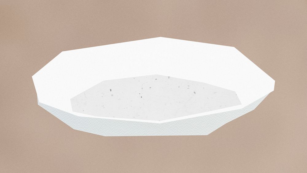White saucer, journal collage element psd
