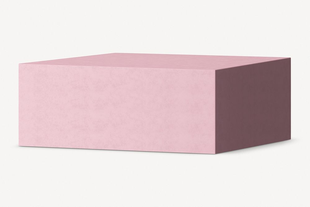 Pink rectangle podium, 3D product display psd