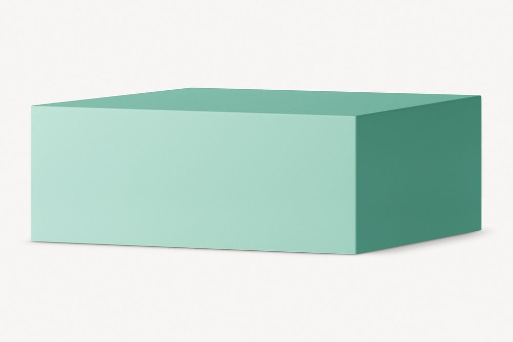 Green rectangle podium, 3D product display psd