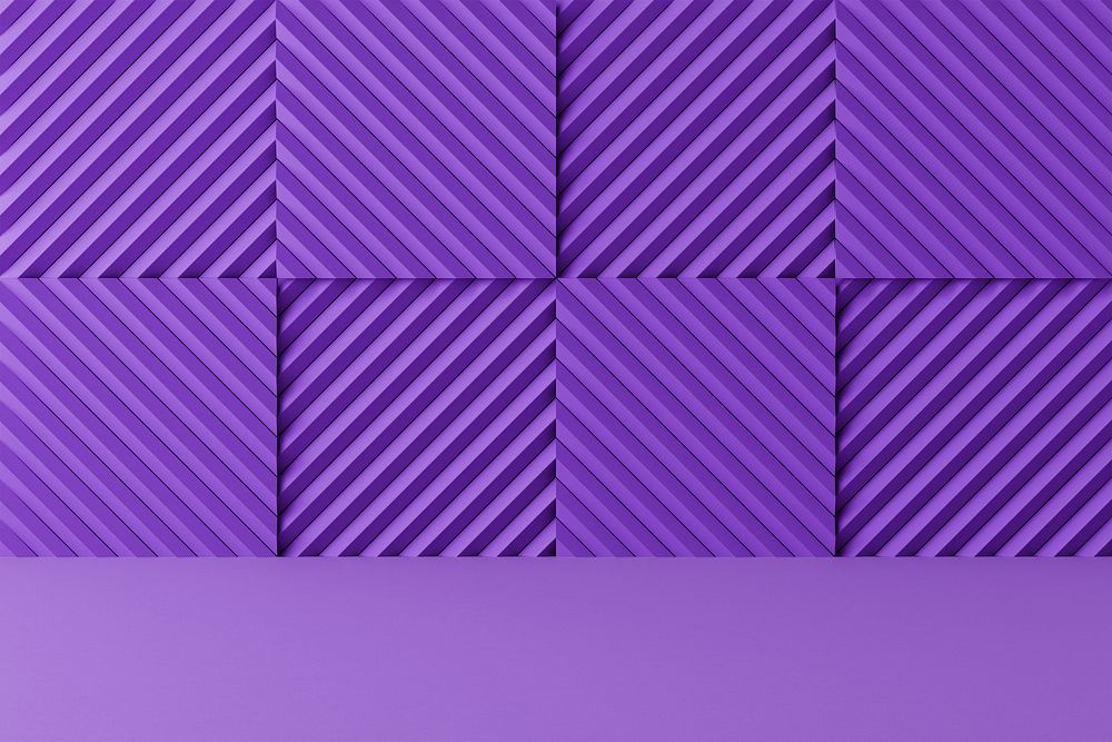 Purple acoustic foam background, soundproofing wall panel