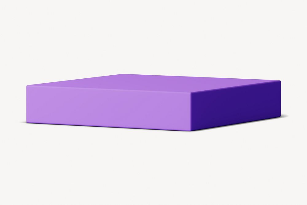 Square podium, 3D purple stand