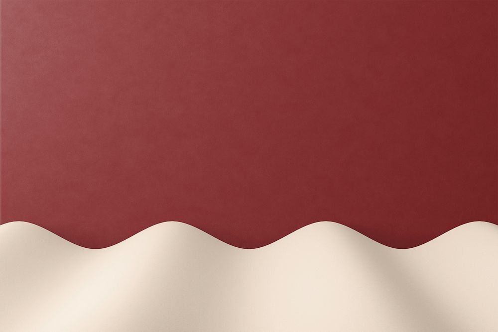 Brown wall product backdrop mockup, beige border design psd