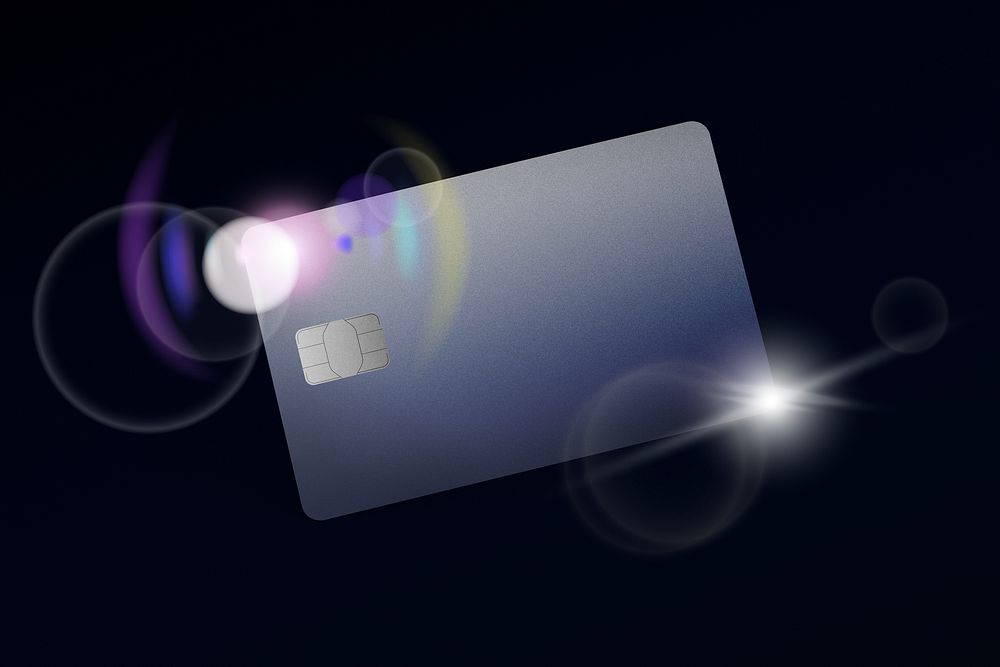 Blue EMV credit card, contactless payment