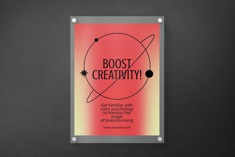 3D poster sign mockup, realistic advertisement psd