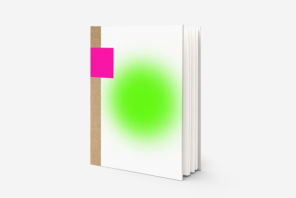 White book, neon green cover design