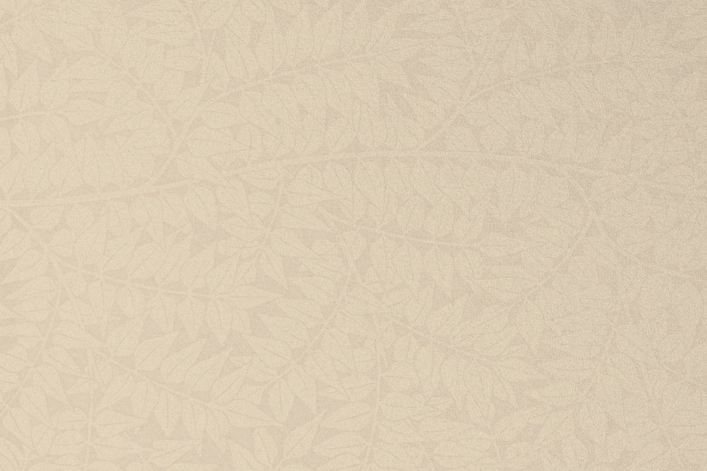 William Morris's beige floral background, remixed by rawpixel