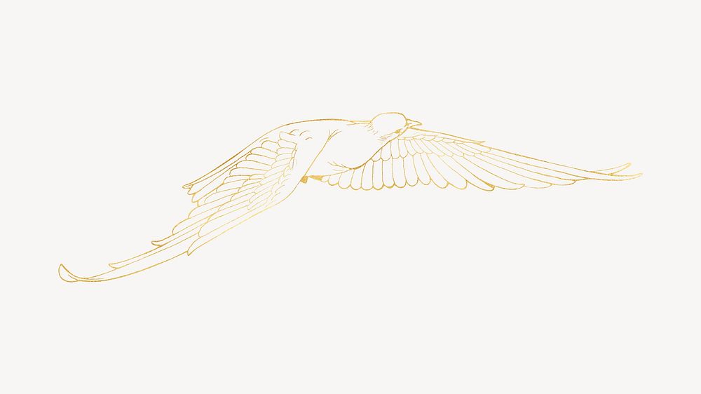 Gold dove, animal illustration, remixed by rawpixel