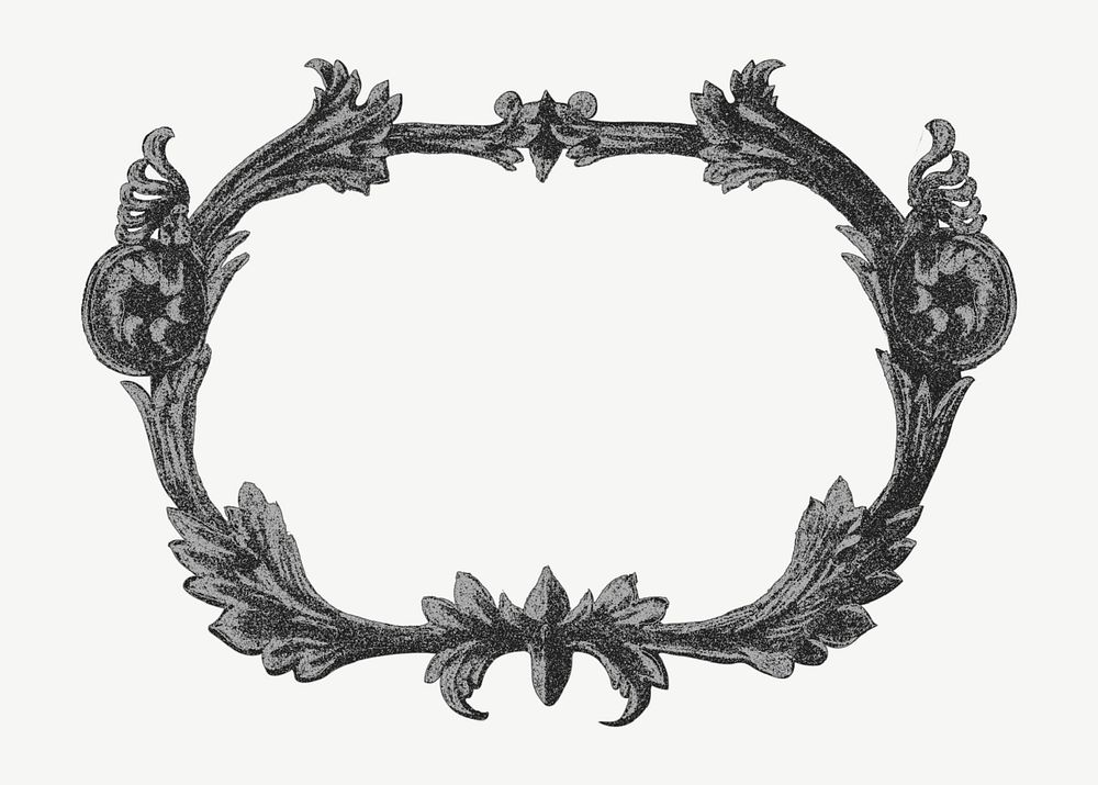 Vintage ornamental frame, art nouveau design  collage element psd