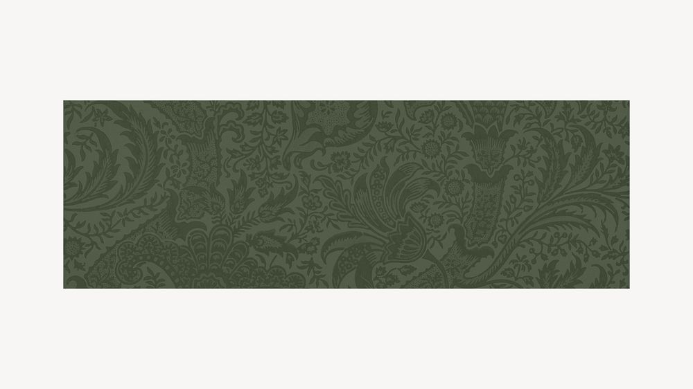 Green botanical pattern, vintage design, remixed by rawpixel