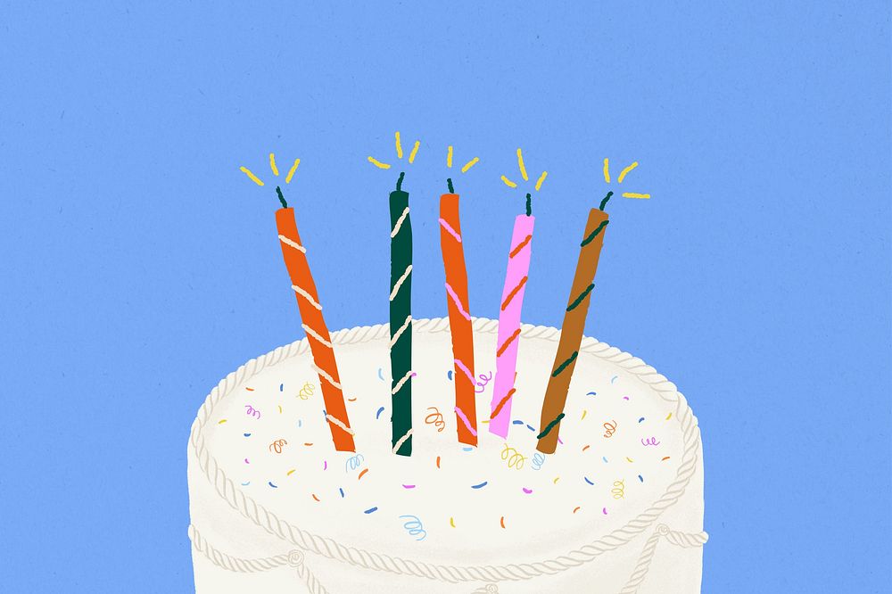 Cute birthday cake background, blue | Premium Photo - rawpixel