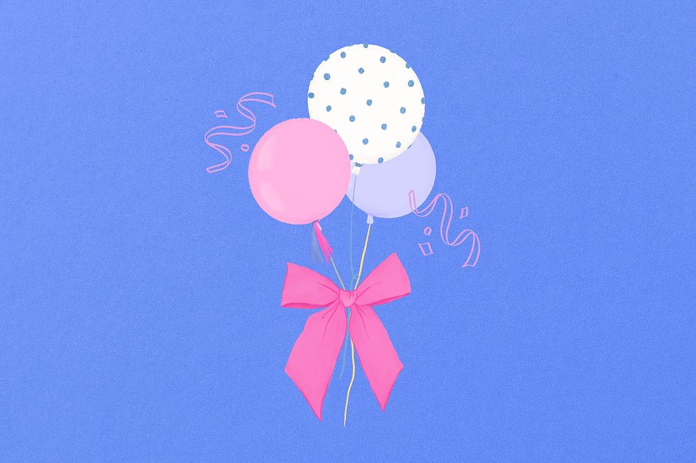 Baby shower balloons background, cute celebration illustration