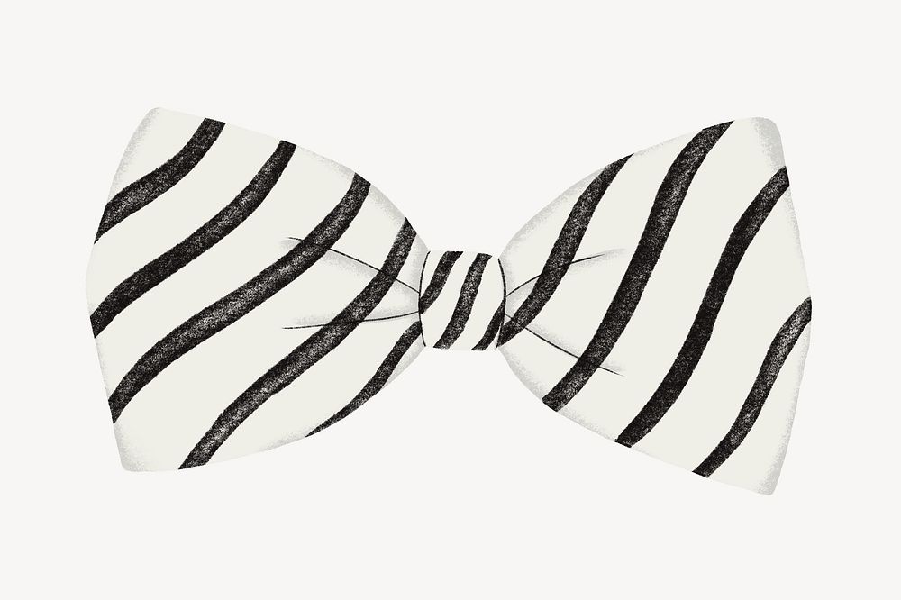 White striped bow-tie, apparel graphic