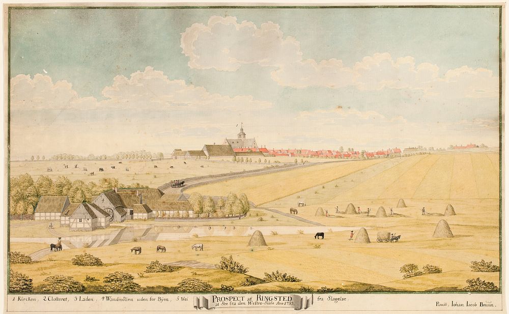 Prospect of Ringsted by Johan Jacob Bruun