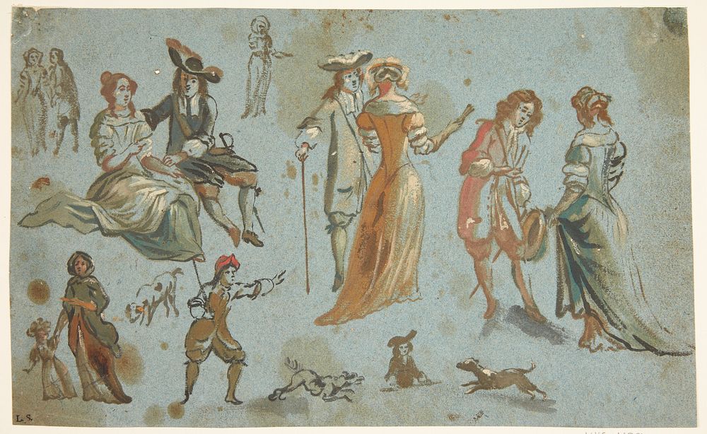 Figure studies by Adriaen van de Velde