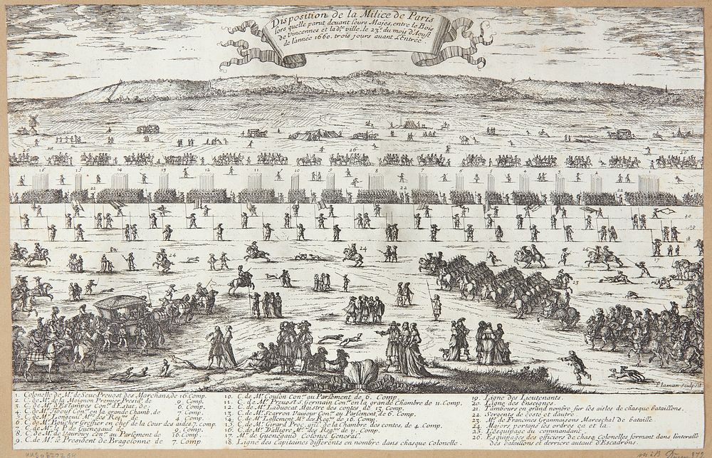 The garrison in Paris, set up in honor of Louis XIV and Maria Theresa d. 23 August 1660 by Albert Flamen