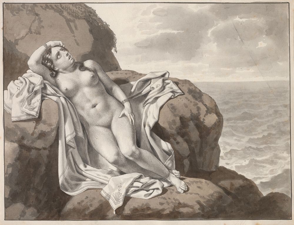 Andromeda chained up to a rock by C.W. Eckersberg