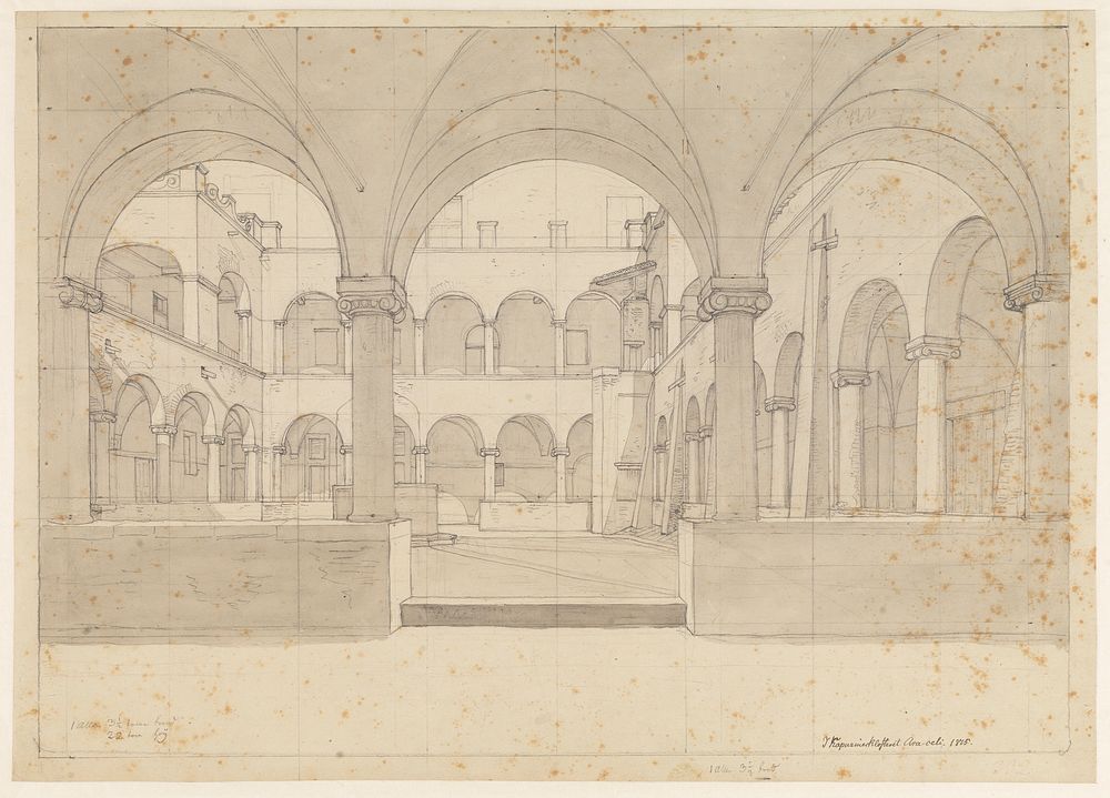 From the Franciscan monastery at Santa Maria in Aracoeli, Rome by C.W. Eckersberg