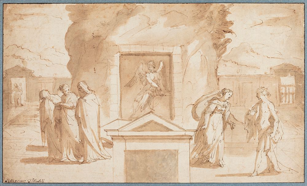 The women at Christ's tomb and Noli me tangere by Pellegrino Tibaldi