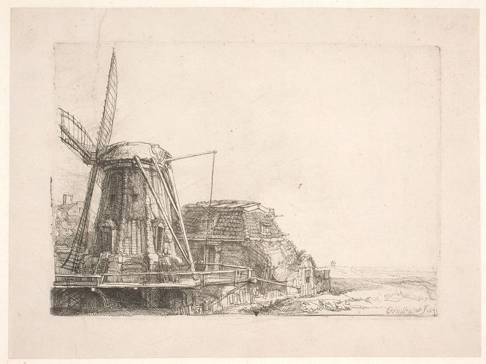 The mill by Rembrandt van Rijn
