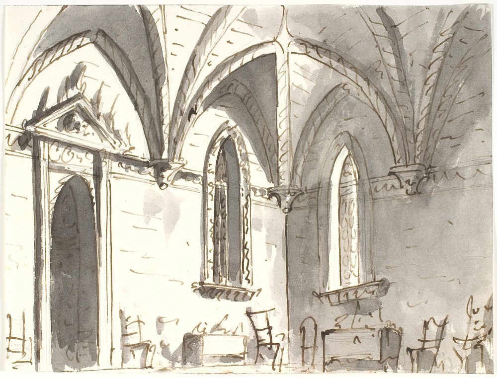 Room with Gothic vaults by Aron Wallick