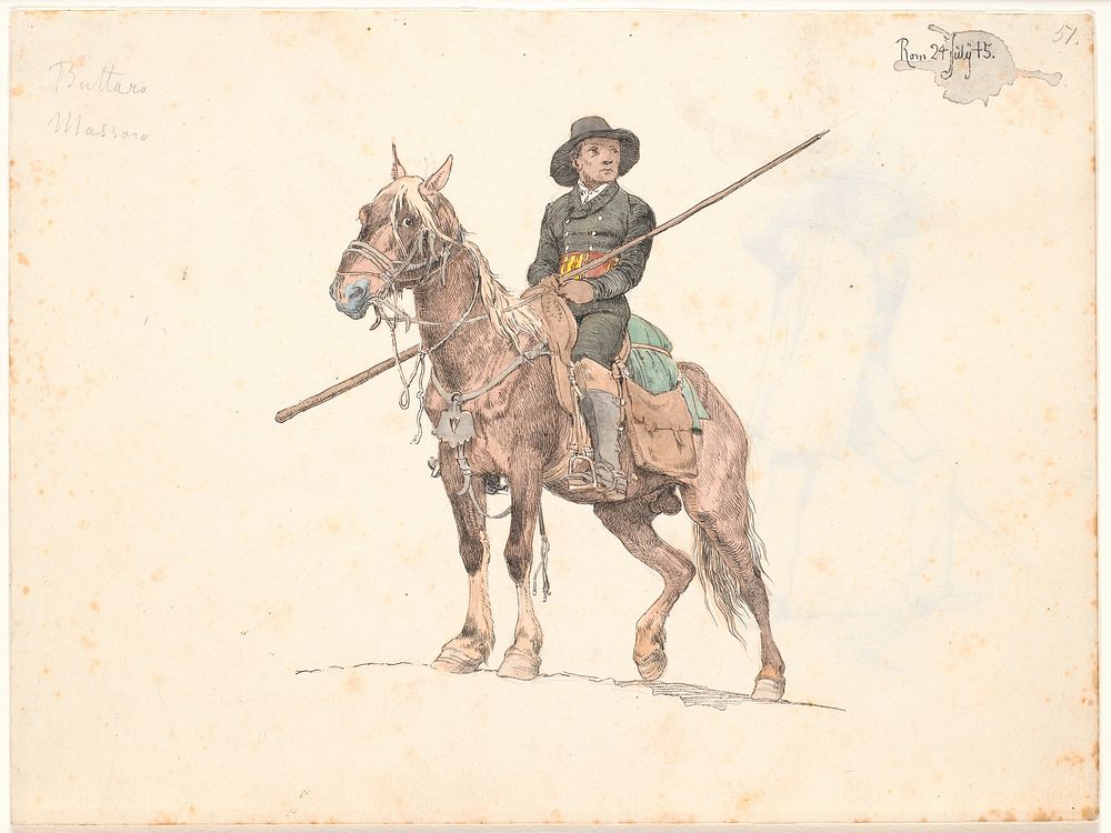 Riding campagnole by Johan Thomas Lundbye