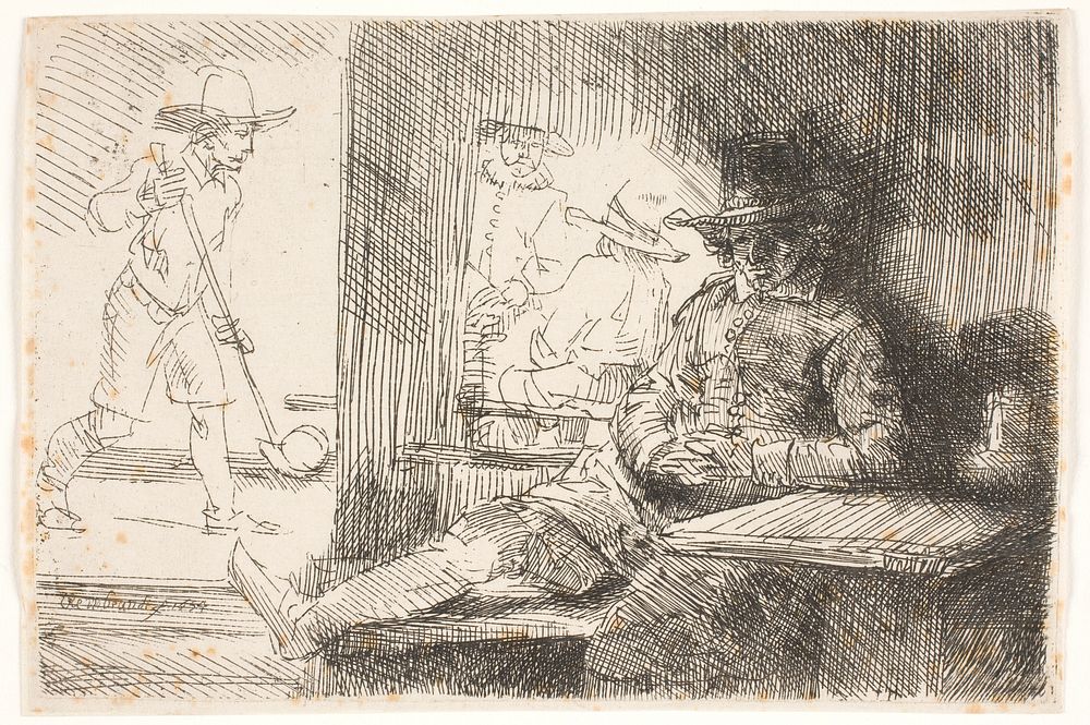 The golfer by Rembrandt van Rijn