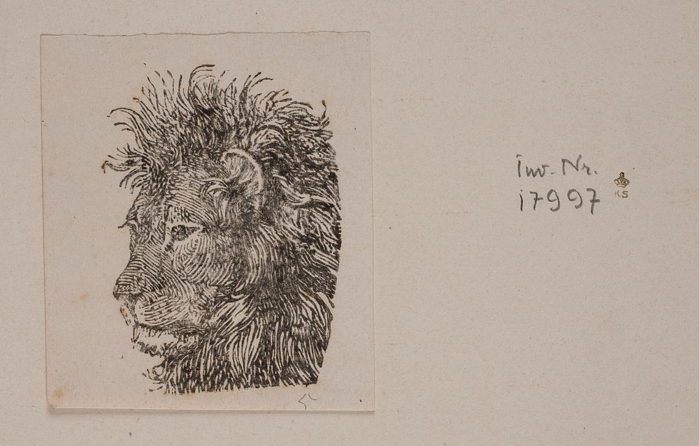 A lion's head by P. C. Skovgaard