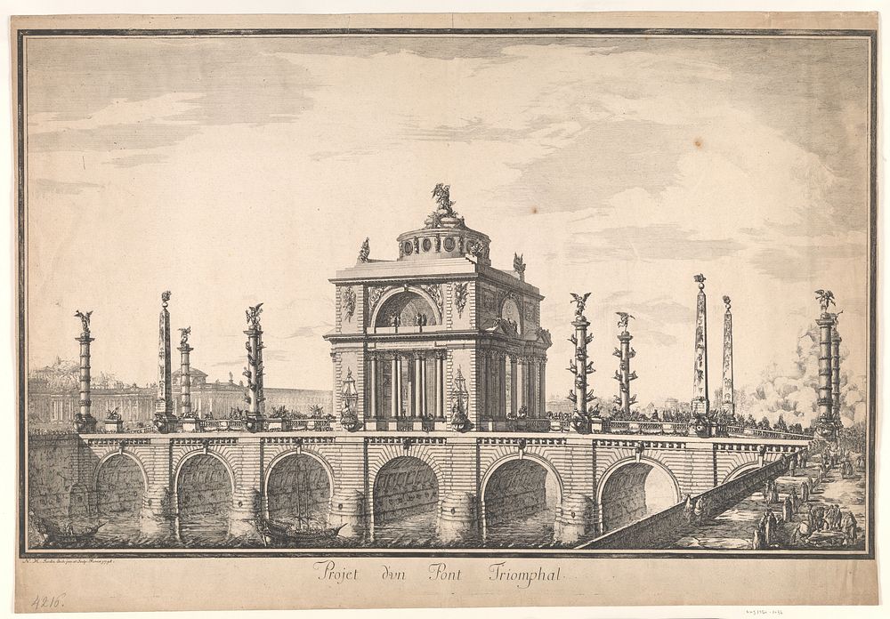 Projet d'vn Pont Triumphal by Nicolas Henri Jardin