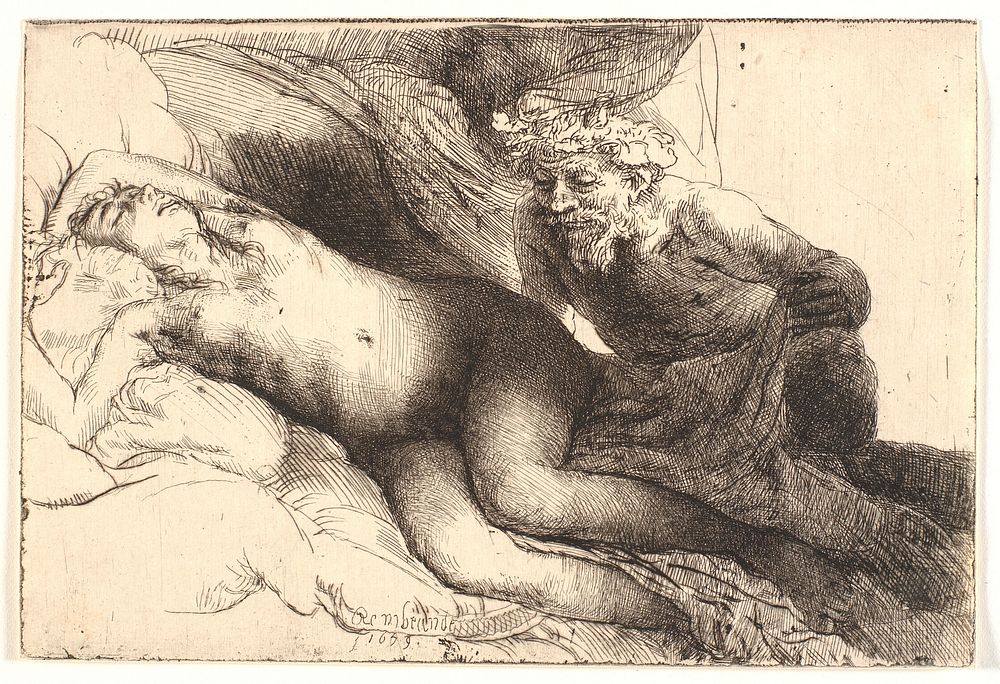 Jupiter and Antiope by Rembrandt van Rijn