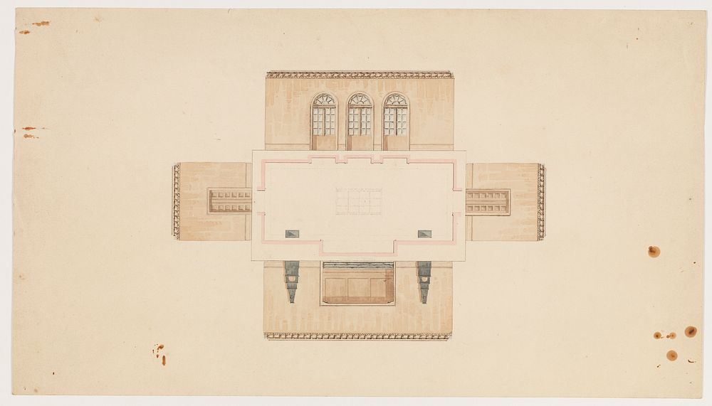 Proposal for the actor's foyer by Jørgen Koch