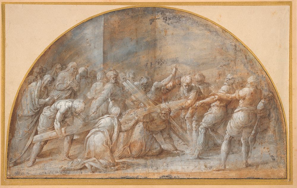 The carrying of the cross by Battista Franco