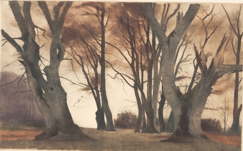 Beech trees in Ermelunden by Peter Vilhelm Ilsted