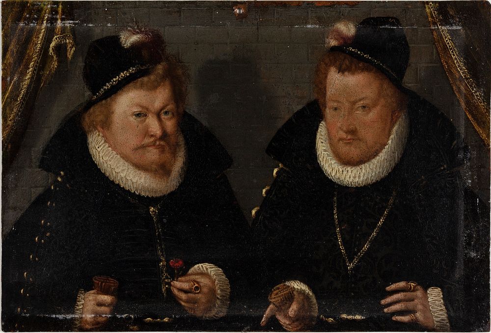 Kurfyrsterne Moritz og August af Sachsen (Electors Moritz and August of Saxony) by unknown