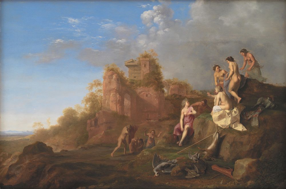 Diana and her nymphs by Cornelis Van Poelenburch