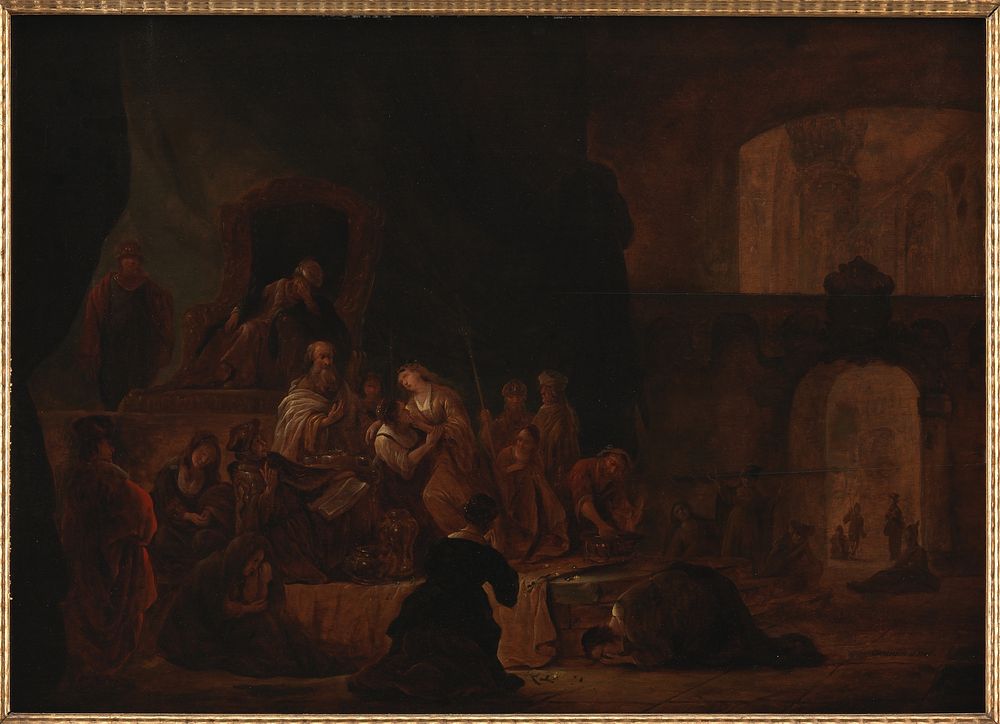 Jephthah's daughter is led to the altar by Gerrit De Wet