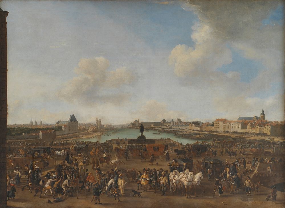 View of Paris seen from the Place Dauphine by Pieter Wouwerman