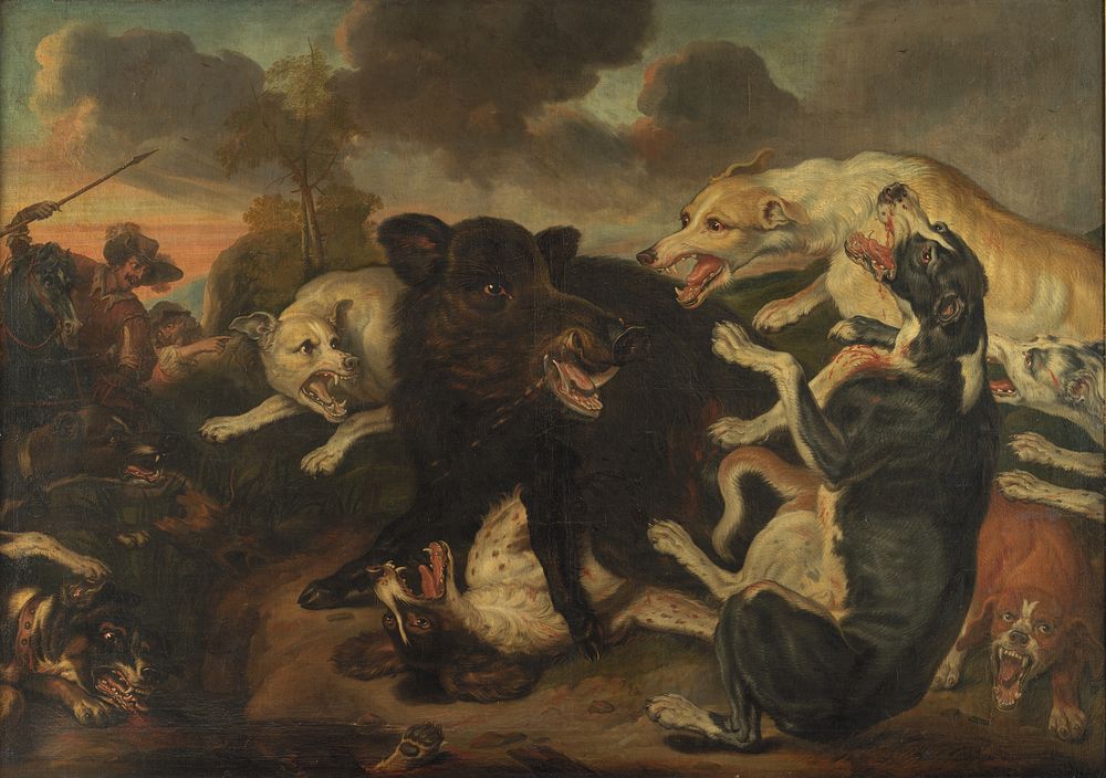 A wild boar hunt by Juriaen Jacobsz