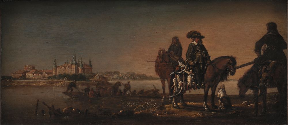 The chosen Prince Christian on a duck hunt at Nyk&oslash;bing Castle by Andreas Magerstadt