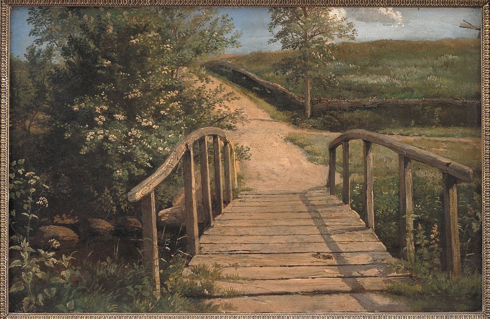 Bridge over a Stream in Assens, Funen by Dankvart Dreyer