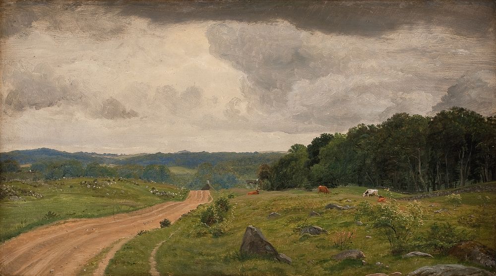 Landscape at Kongens Møller, Sealand. by P. C. Skovgaard