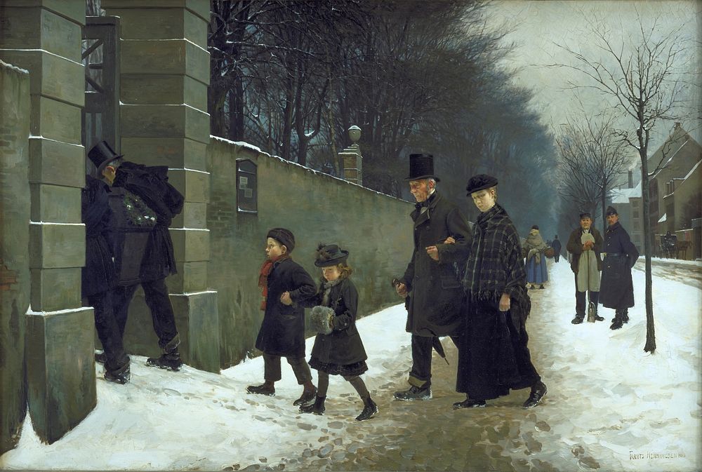 A Funeral by Frants Henningsen