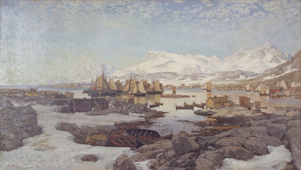 A spring day in Lofoten by Otto Sinding