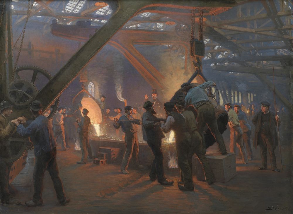 The Iron Foundry, Burmeister and Wain by P.S. Krøyer
