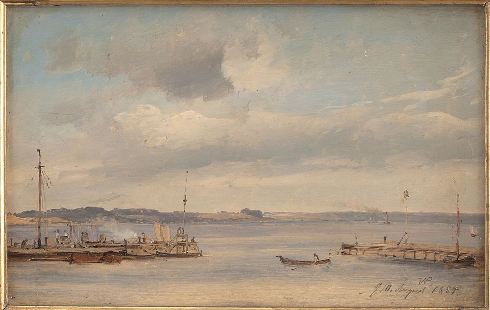 A boat harbor.Humbleb&aelig;k by Vilhelm Petersen