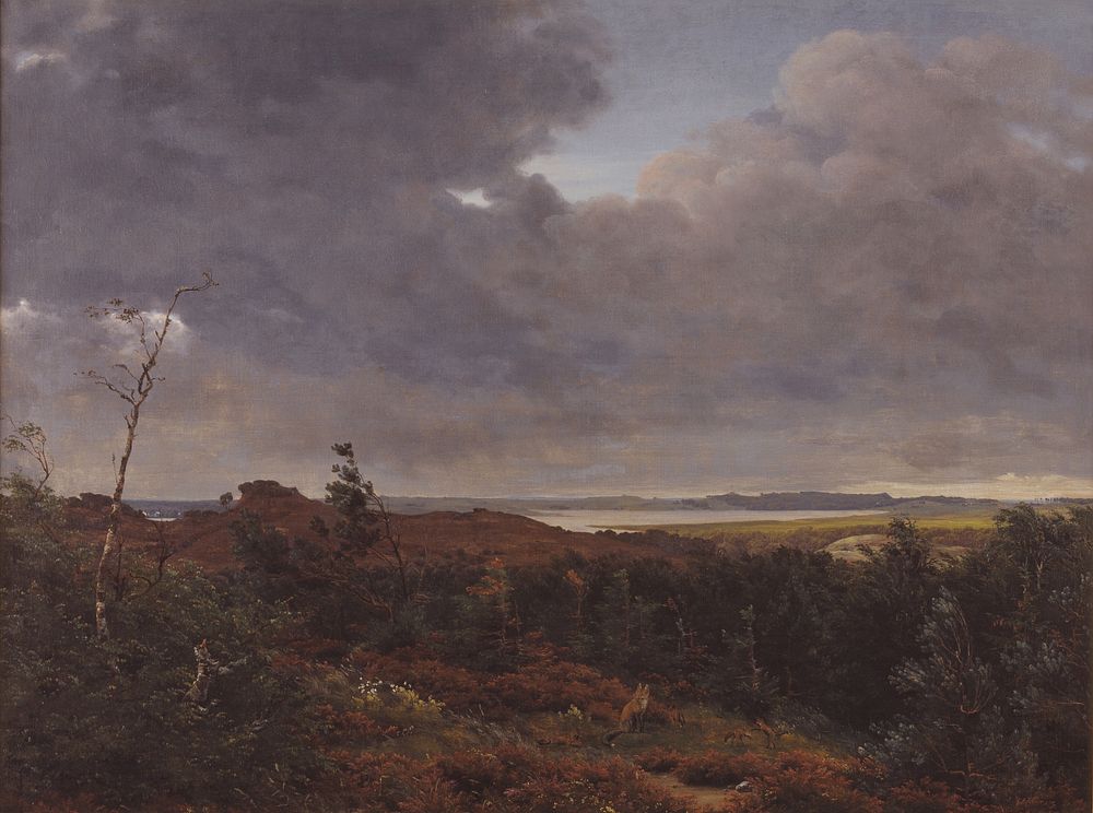 View towards Frederiksværk from Tisvilde Skov by P. C. Skovgaard