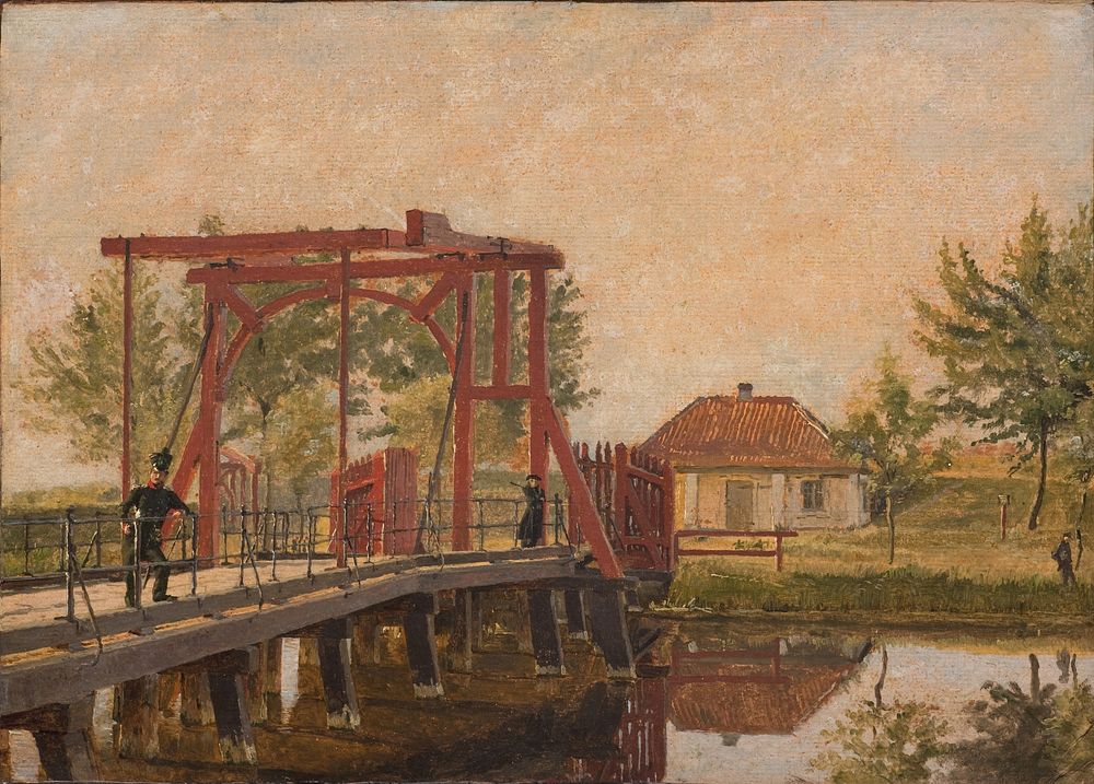 Part of the northern Kastelsbro.Study by Christen Købke