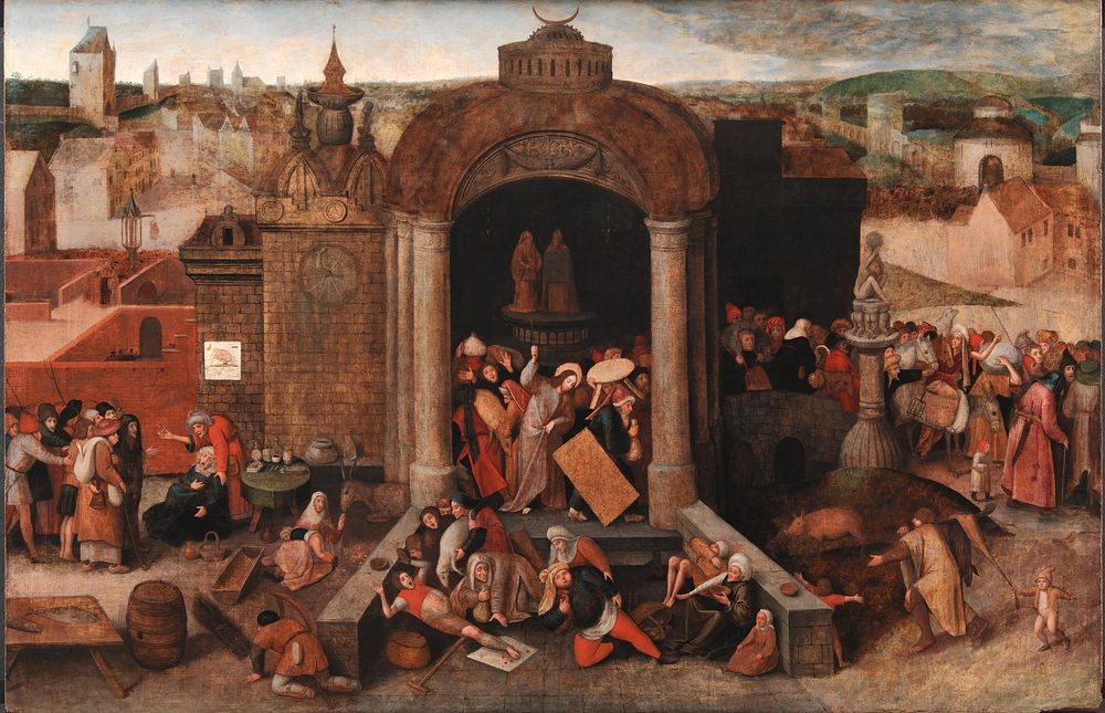 Christ expels the peddlers from the temple by Pieter Bruegel d.Æ