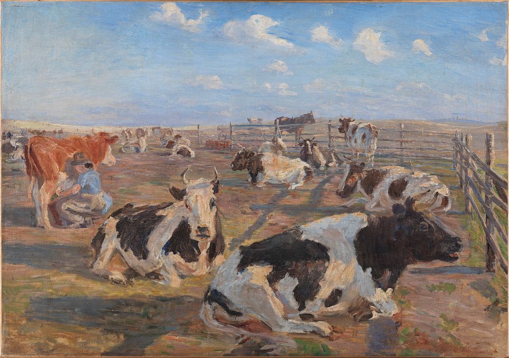 The Milking Place at Meilgård by Theodor Philipsen