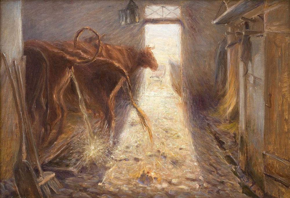 A cowshed.Saltholm by Theodor Philipsen
