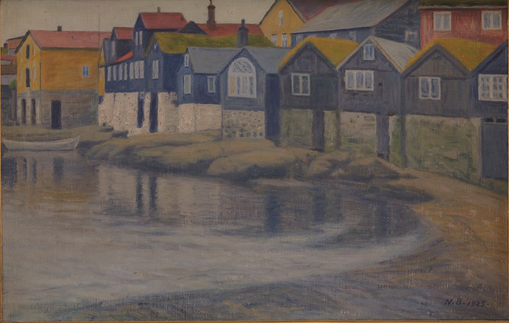 Old houses in Thorshavn by Niels Bjerre